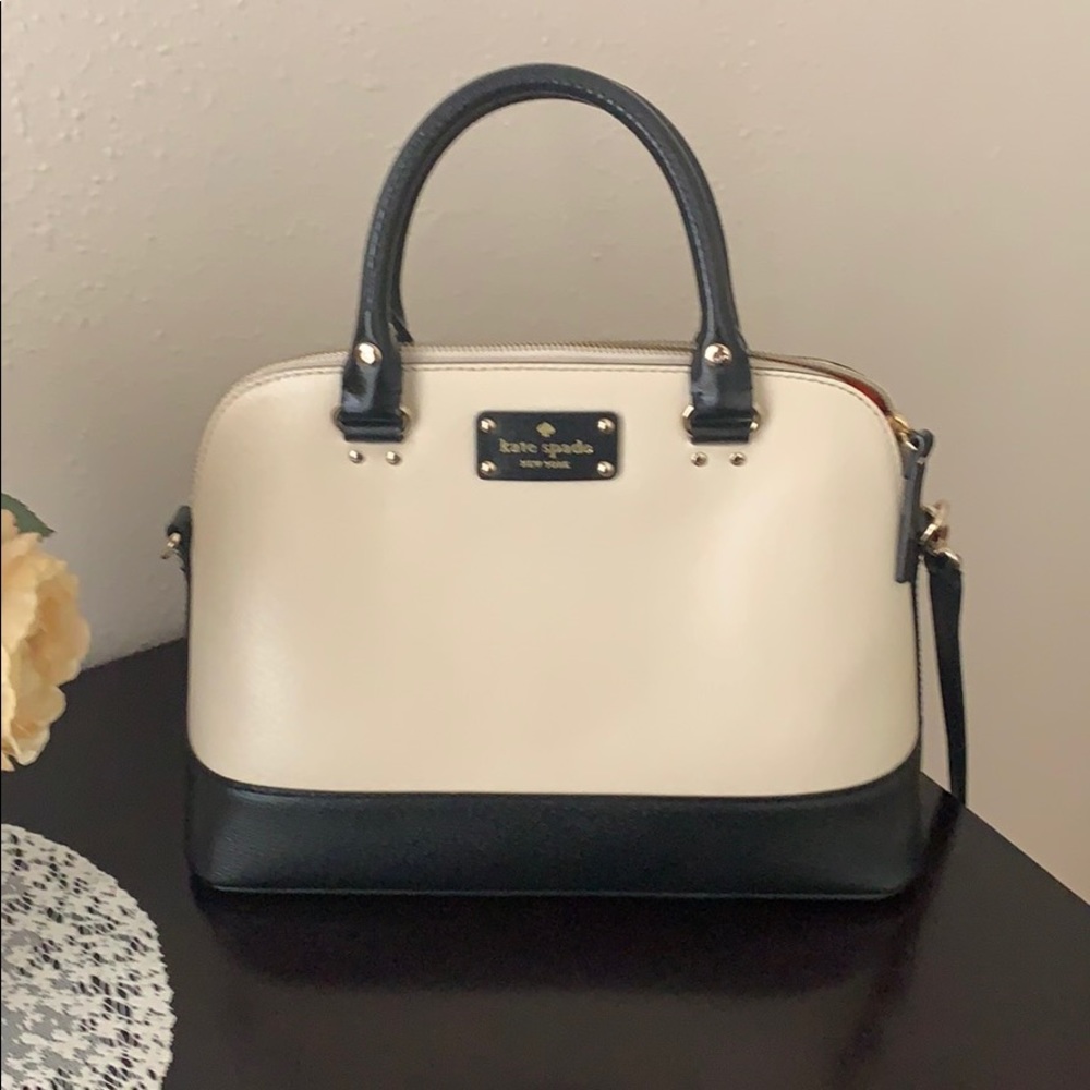 Kate Spade Handbag Ivory & Black